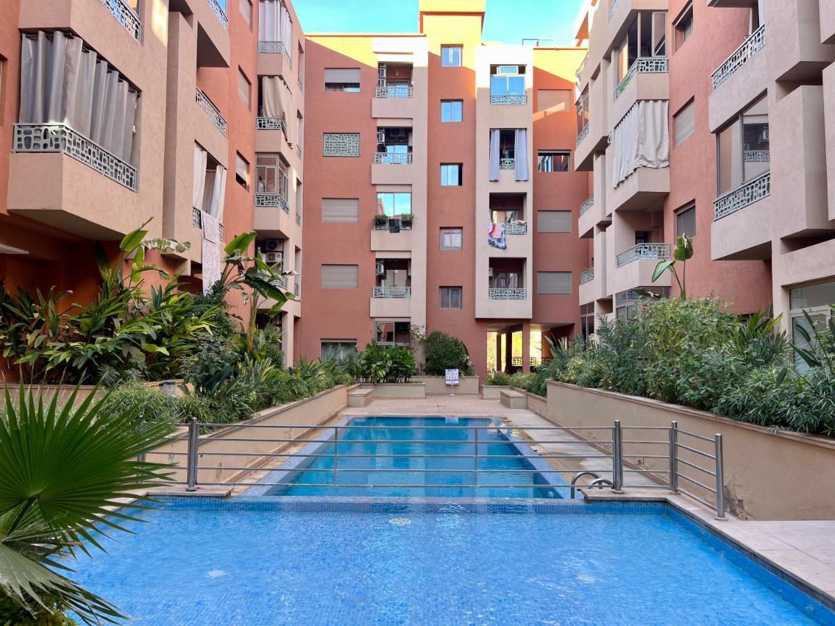 Bel Appartement A Marrakech En Residence Avec Piscine - Fibre & Netflix Marrakesch Exterior foto